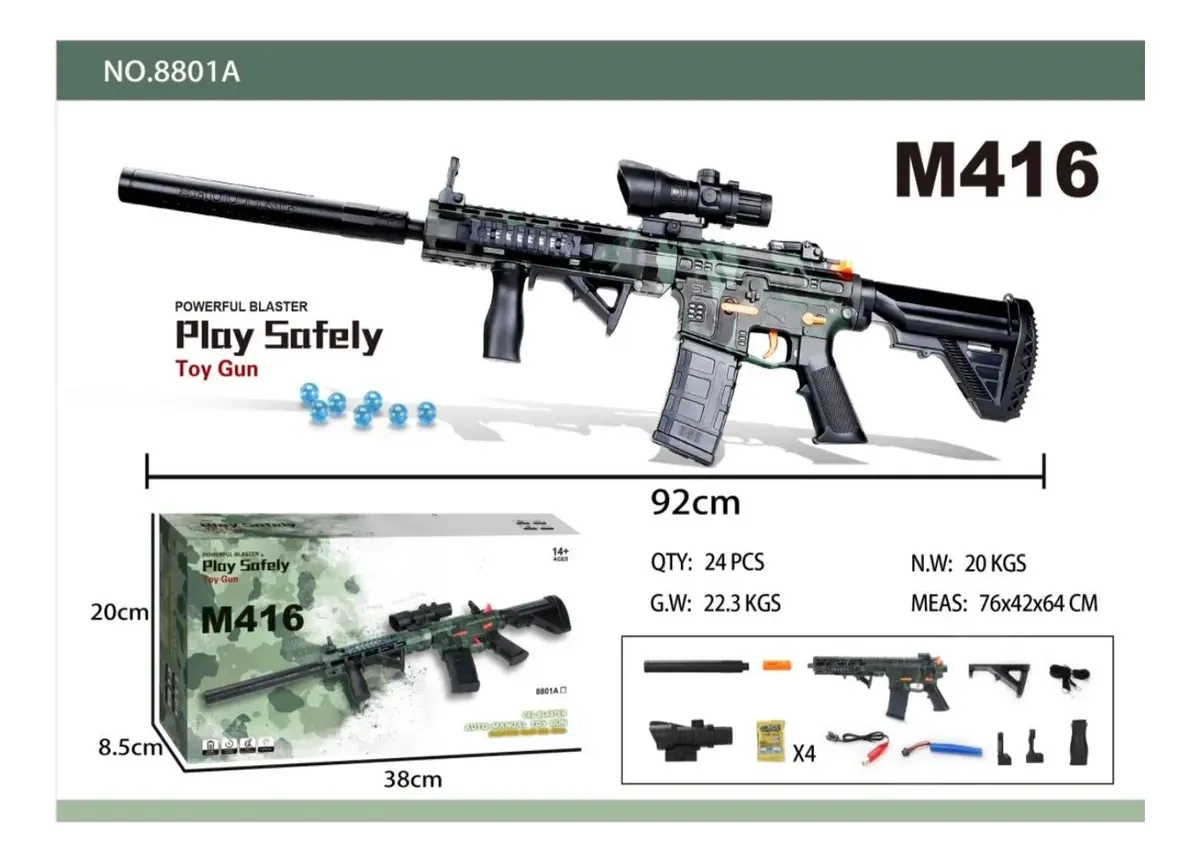 Fusil de hidrogel M416