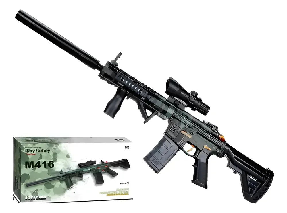 Hidrogel M416 Rifle Automático Con Mira Telescopica